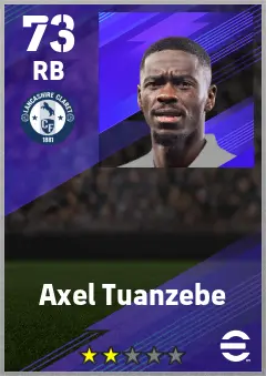 Axel Tuanzebe eFootball 2026 player card — 73 OVR RB