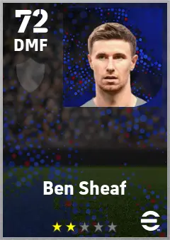 Ben Sheaf eFootball 2026 player card — 72 OVR DMF