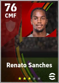 Renato Sanches eFootball 2026 player card — 76 OVR CMF