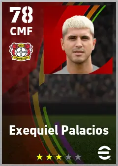 Exequiel Palacios eFootball 2026 player card — 78 OVR CMF