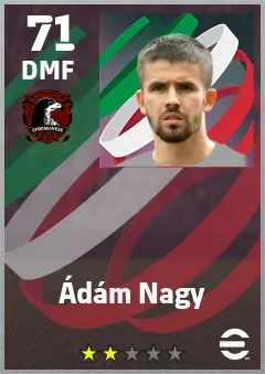 Adam Nagy eFootball 2026 player card — 71 OVR DMF