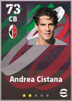 Andrea Cistana eFootball 2026 player card — 73 OVR CB