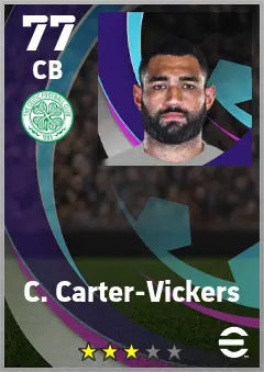 C. Carter-Vickers eFootball 2026 player card — 77 OVR CB