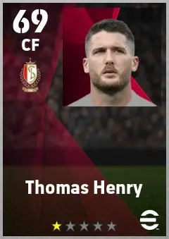 Thomas Henry eFootball 2026 player card — 69 OVR CF