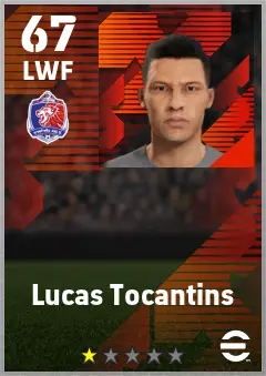 Lucas Tocantins eFootball 2026 player card — 67 OVR LWF
