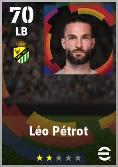 Leo Petrot eFootball 2026 player card — 70 OVR LB