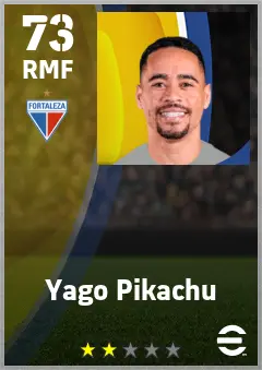 Yago Pikachu eFootball 2026 player card — 73 OVR RMF