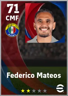 Federico Mateos eFootball 2026 player card — 71 OVR CMF