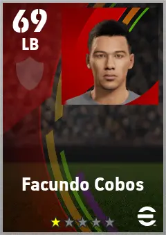 Facundo Cobos eFootball 2026 player card — 69 OVR LB