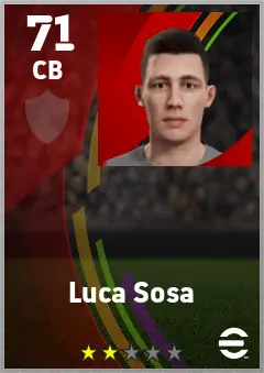 Luca Sosa eFootball 2026 player card — 71 OVR CB