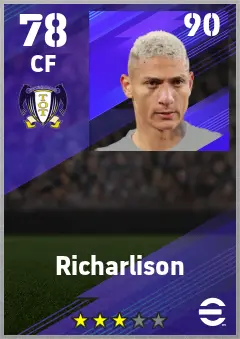 Richarlison eFootball 2026 player card — 78 OVR CF