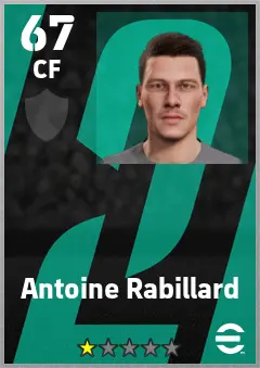 Antoine Rabillard eFootball 2026 player card — 67 OVR CF