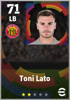 Toni Lato eFootball 2026 player card — 71 OVR LB