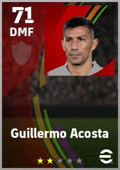 Guillermo Acosta eFootball 2026 player card — 71 OVR DMF