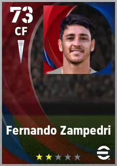 Fernando Zampedri eFootball 2026 player card — 73 OVR CF