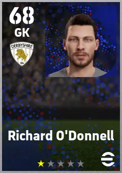 Richard O Donnell eFootball 2026 player card — 68 OVR GK