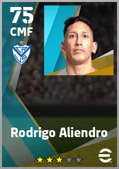 Rodrigo Aliendro eFootball 2026 player card — 75 OVR CMF
