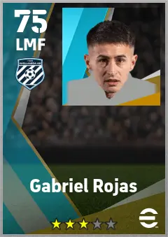 Gabriel Rojas eFootball 2026 player card — 75 OVR LMF