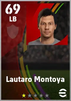 Lautaro Montoya eFootball 2026 player card — 69 OVR LB