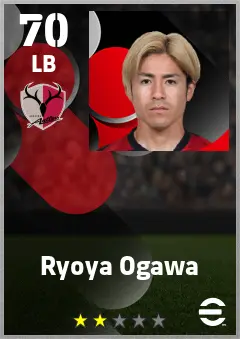 Ryoya Ogawa eFootball 2026 player card — 70 OVR LB
