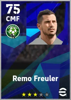 Remo Freuler eFootball 2026 player card — 75 OVR CMF