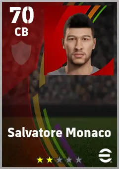 Salvatore Monaco eFootball 2026 player card — 70 OVR CB