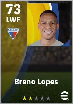Breno Lopes eFootball 2026 player card — 73 OVR LWF