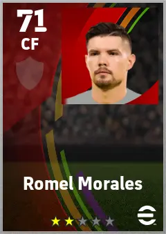 Romel Morales eFootball 2026 player card — 71 OVR CF