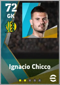 Ignacio Chicco eFootball 2026 player card — 72 OVR GK