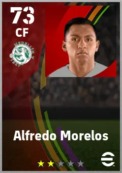 Alfredo Morelos eFootball 2026 player card — 73 OVR CF