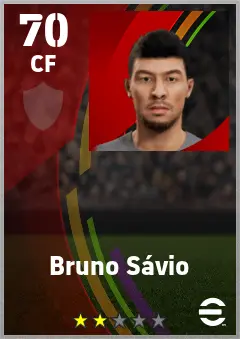 Bruno Savio eFootball 2026 player card — 70 OVR CF