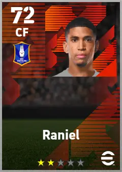 Raniel eFootball 2026 player card — 72 OVR CF
