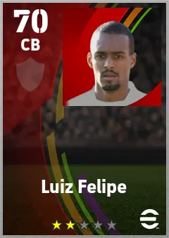 Luiz Felipe eFootball 2026 player card — 70 OVR CB