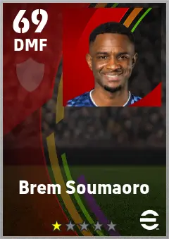 Brem Soumaoro eFootball 2026 player card — 69 OVR DMF