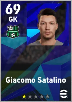 Giacomo Satalino eFootball 2026 player card — 69 OVR GK