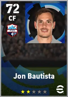 Jon Bautista eFootball 2026 player card — 72 OVR CF