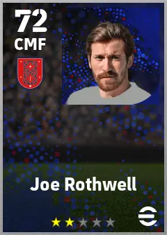 Joe Rothwell eFootball 2026 player card — 72 OVR CMF