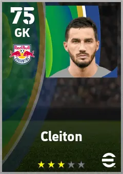 Cleiton eFootball 2026 player card — 75 OVR GK