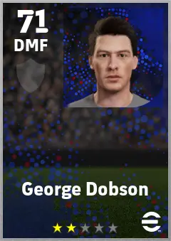 George Dobson eFootball 2026 player card — 71 OVR DMF
