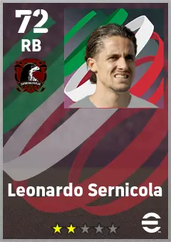 Leonardo Sernicola eFootball 2026 player card — 72 OVR RB