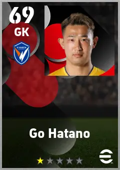 Go Hatano eFootball 2026 player card — 69 OVR GK
