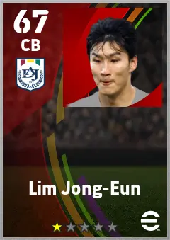 Lim Jong-Eun eFootball 2026 player card — 67 OVR CB