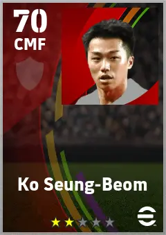 Ko Seung-Beom eFootball 2026 player card — 70 OVR CMF