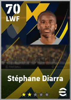 Stephane Diarra eFootball 2026 player card — 70 OVR LWF