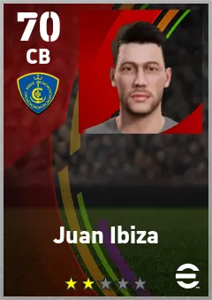 Juan Ibiza eFootball 2026 player card — 70 OVR CB