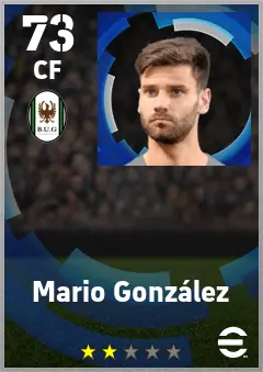 Mario Gonzalez eFootball 2026 player card — 73 OVR CF