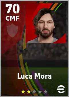 Luca Mora eFootball 2026 player card — 70 OVR CMF