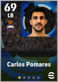 Carlos Pomares eFootball 2026 player card — 69 OVR LB
