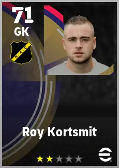 Roy Kortsmit eFootball 2026 player card — 71 OVR GK