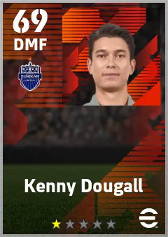 Kenny Dougall eFootball 2026 player card — 69 OVR DMF